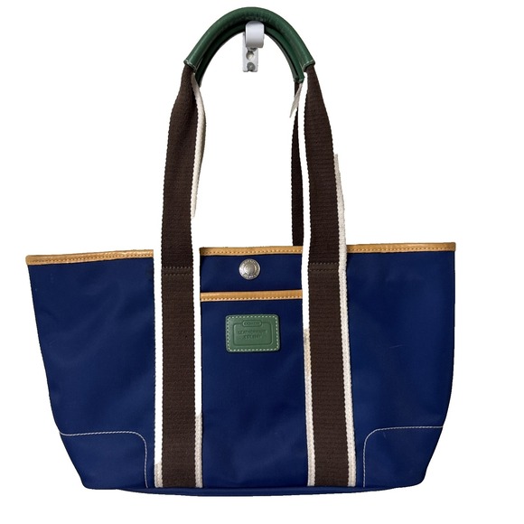 Coach Handbags - Vtg Coach Mini Tote Hamptons Blue Green Brown‎ #6261  arly 2000's Preppy Vaca